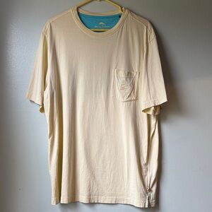Tommy Bahama Yellow Short Sleeve Pocket Tee